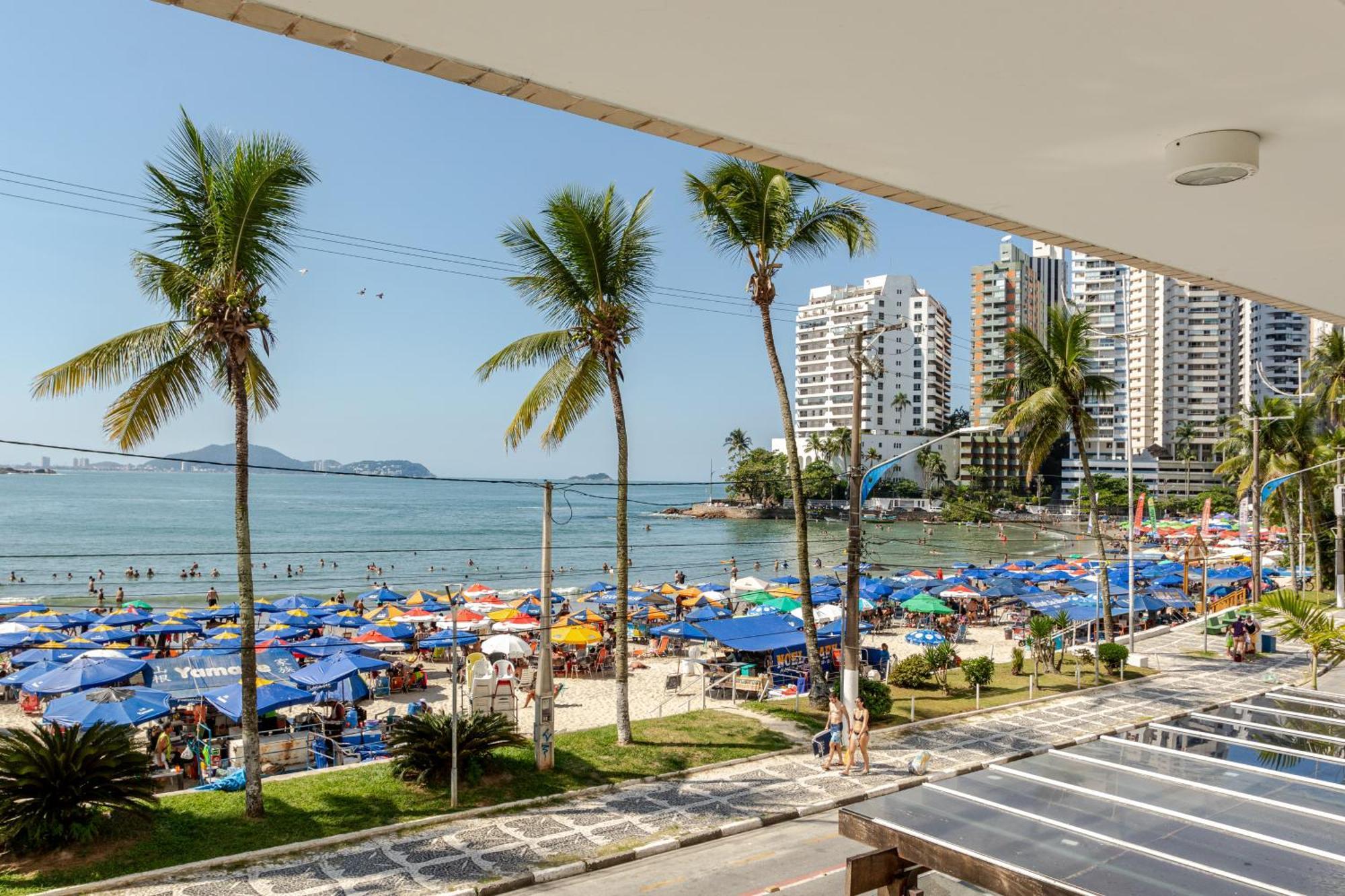 Apto - Predio De Frente Para Praia - Asturias - Guaruja - 2 Vagas Garagem - Wi-Fi E Ar Condicionado Exteriör bild